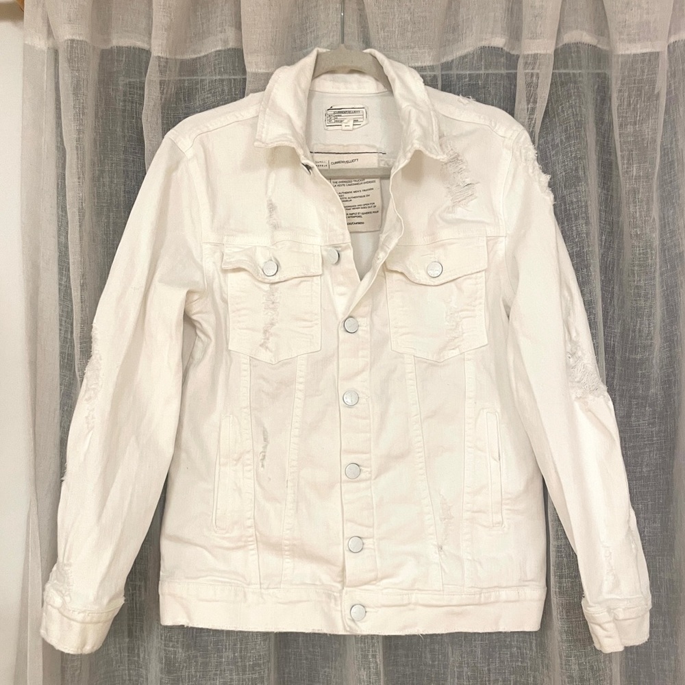 Current/Elliot White Denim Jacket Trucker